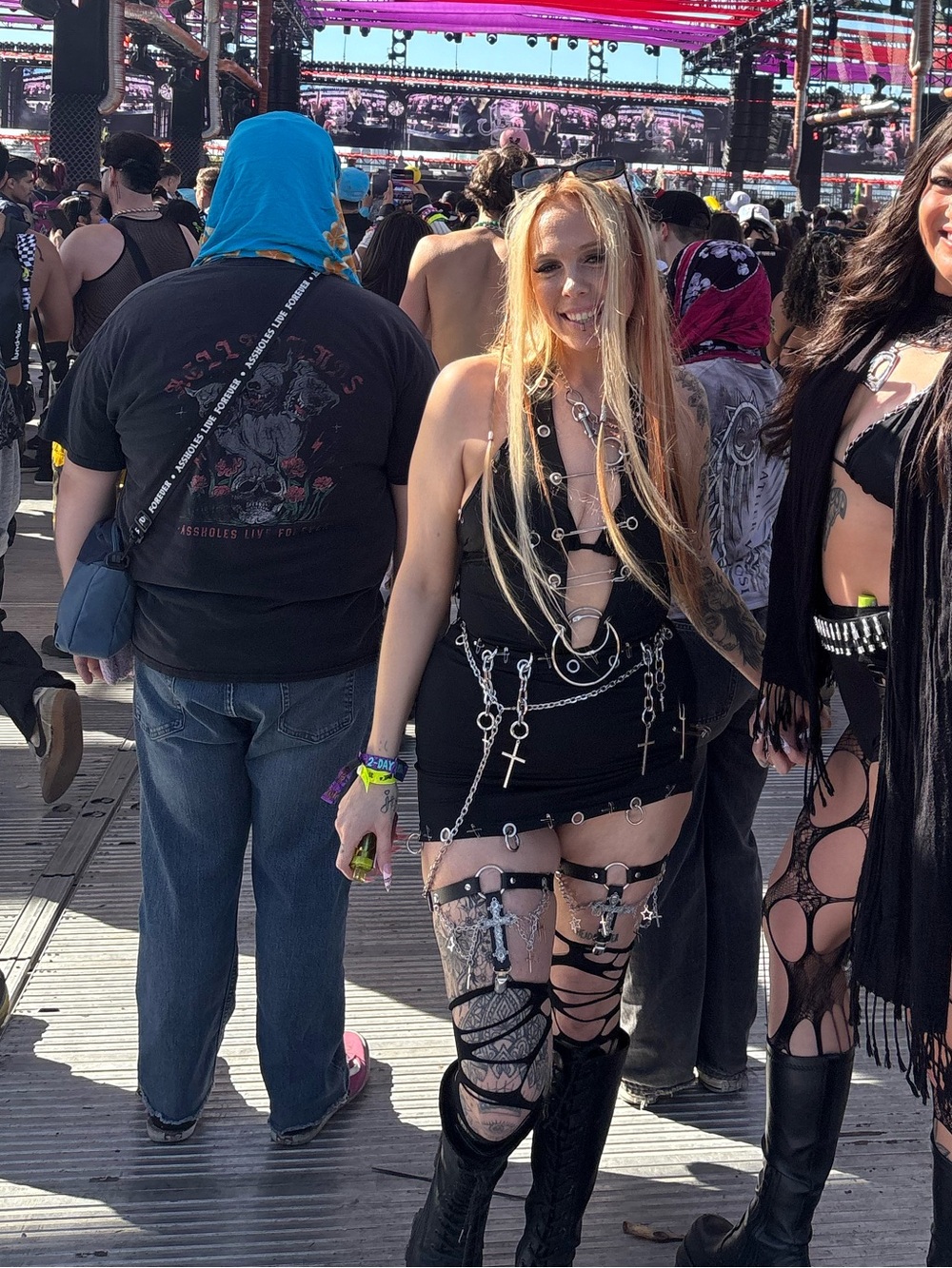 Festival Black Cutout Lace-Up  - Matching Set
